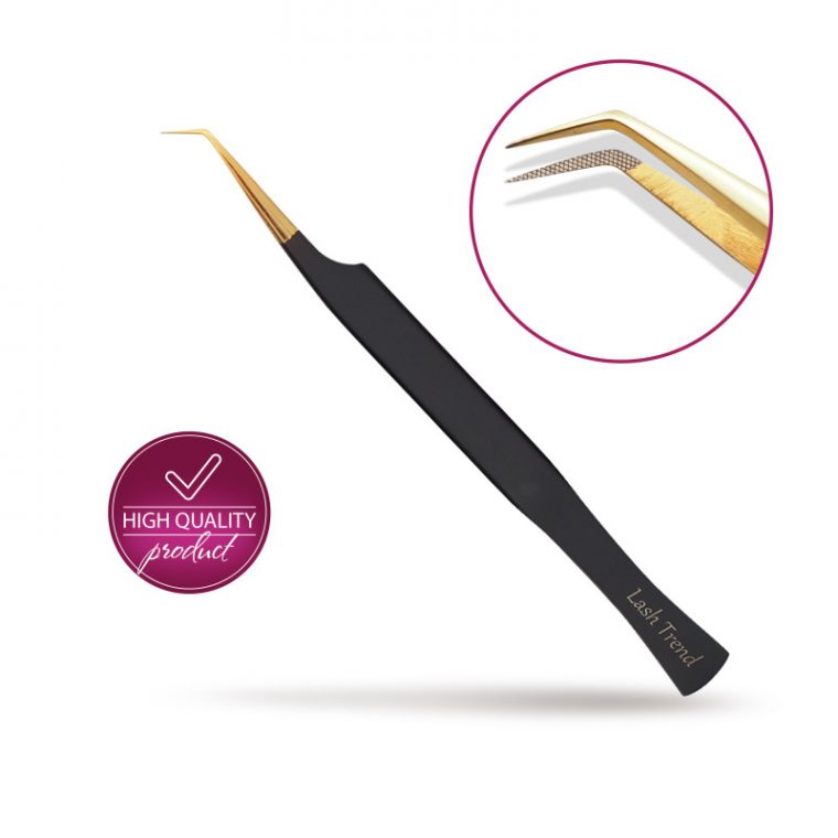 Pinzette Black Gold – 6 mit Nano Fiber Tip