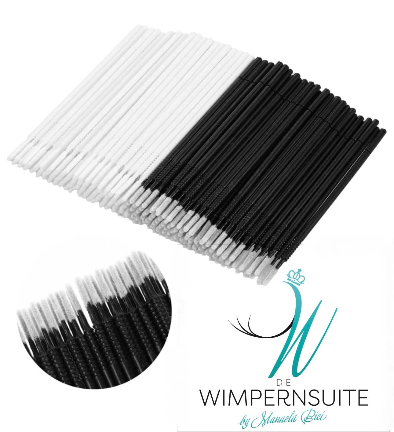 MICROBRUSHES LONG schwarz 200 Stk.